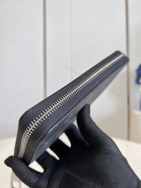 View 8 of Graphite LV Monogram Zip Wallet: Sleek, Secure Everyday Carry