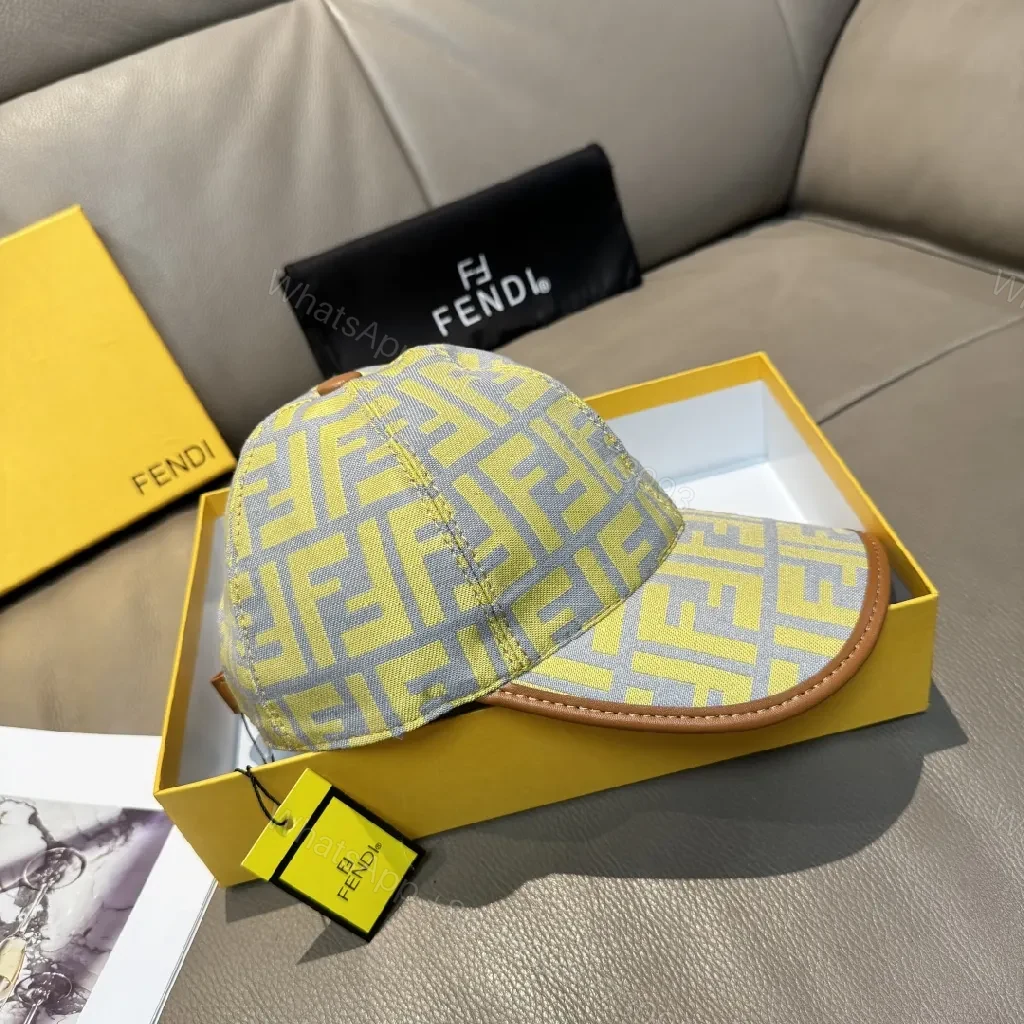 View 4 of Sunlit Fendi-Style Monogram Cap – All-Day Comfort