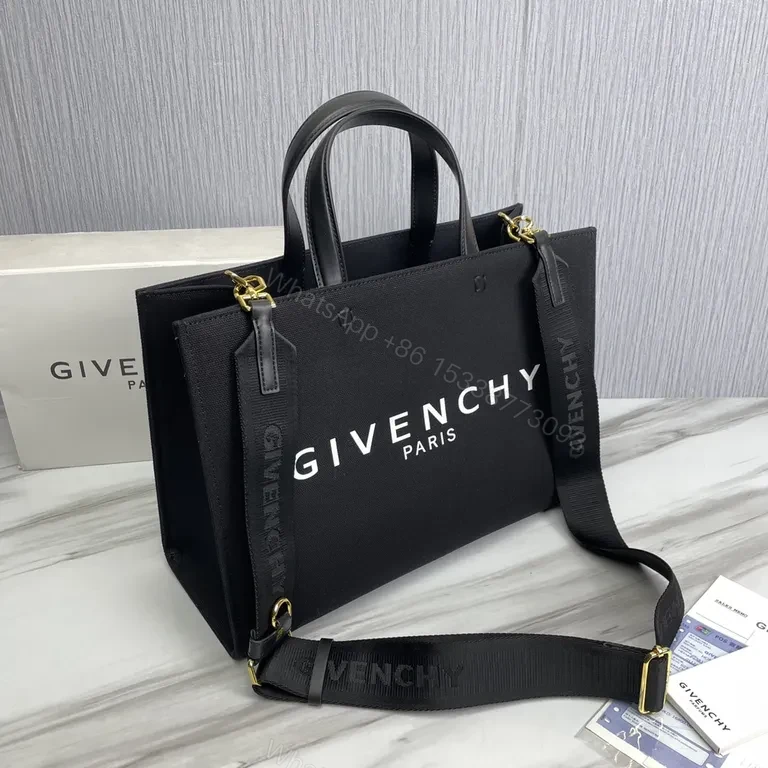 View 3 of Givenchy Modern Structured Tote: Logo-Forward Luxe Bag