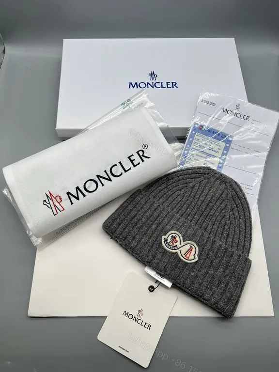 View 9 of Cozy Black Moncler Knit Beanie â€“ Luxury Streetwear Warmth