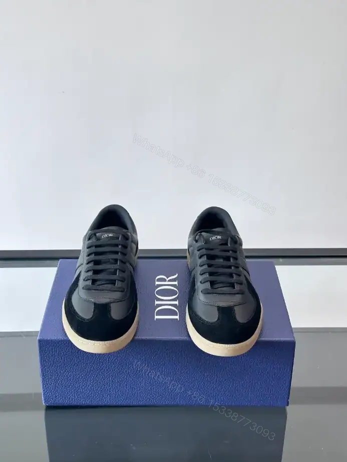 View 3 of DIOR B01 MATCHPOINT SNEAKER BLACK SMOOTH CALFSKIN AND BLACK SUEDE – CD241