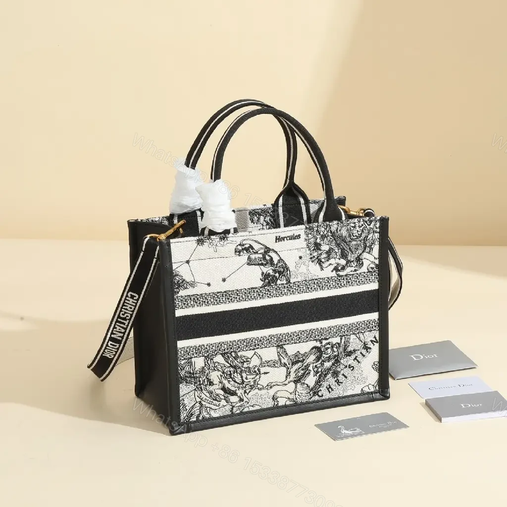 View 7 of Bold Black-White Tote: Structured, Crossbody-Ready Design