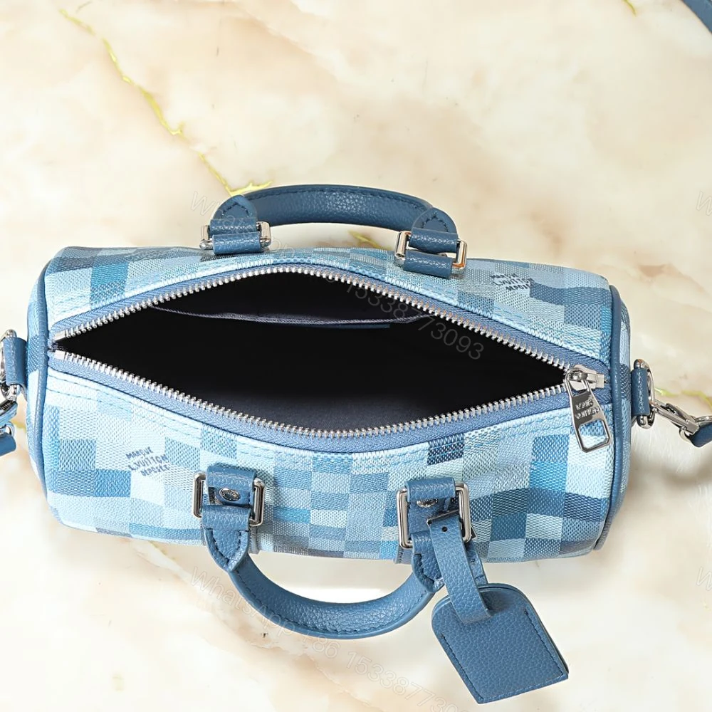 View 9 of Louis Vuitton Keepall Bandoulière 25 Blue 25Cm M28600