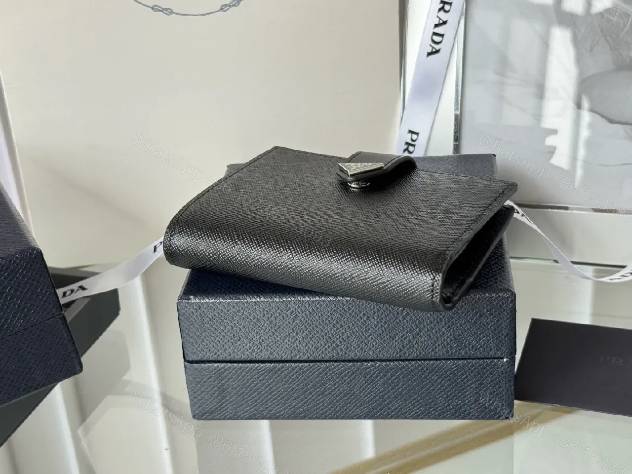 View 5 of Structured Saffiano Wallet: Luxe, Compact, Durable Everyday Use
