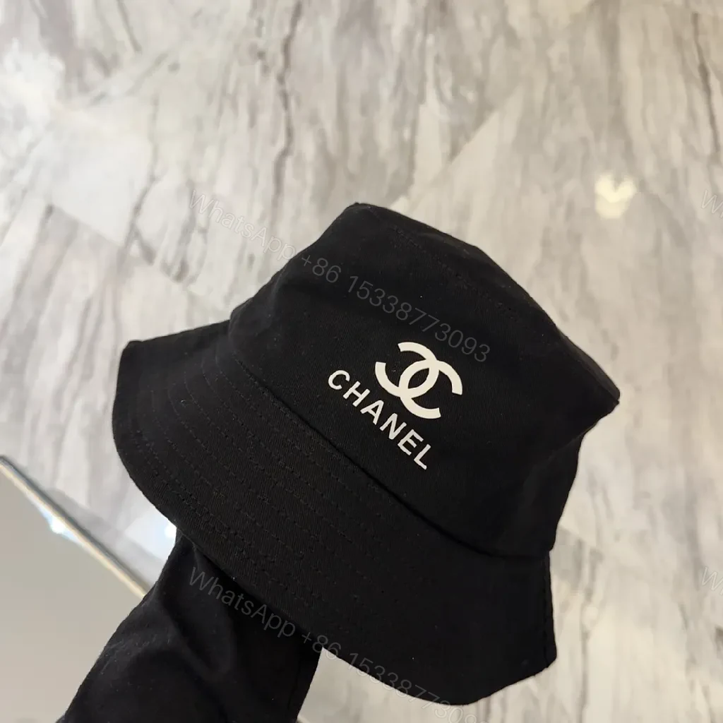 View 2 of Black Canvas Bucket Hat with Signature Logo Edge