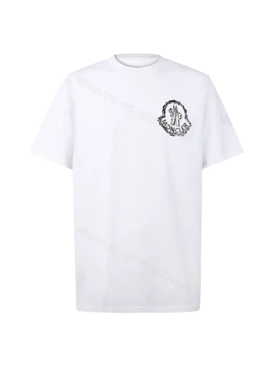 View 7 of White Cotton Tee Crest – Modern Luxe, Subtle Branding, Tee