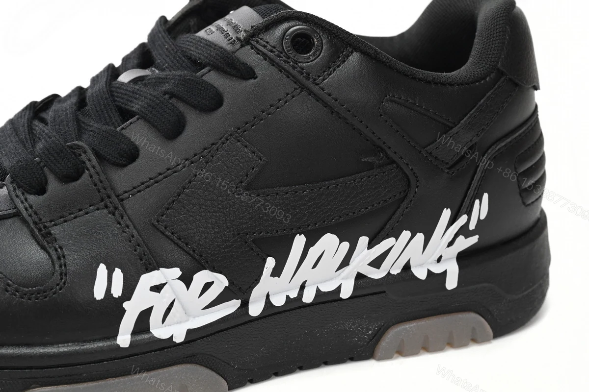 View 10 of OFF-WHITE OOO Low Tops "For Walking"BlackWhite OMIA189S21LEA0041001