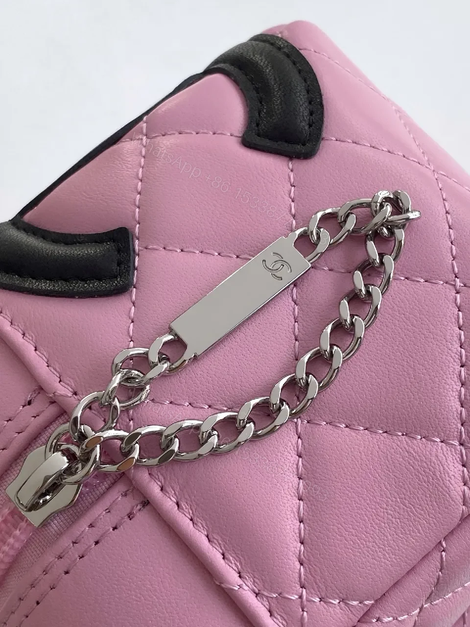 View 2 of Pink Quilted Handbag: Lux Metallic Detail, Compact Chic Bag