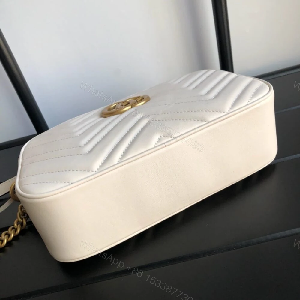 View 5 of Gucci GG Marmont Small Camera Bag White 24Cm 447632 DTD1T 9022