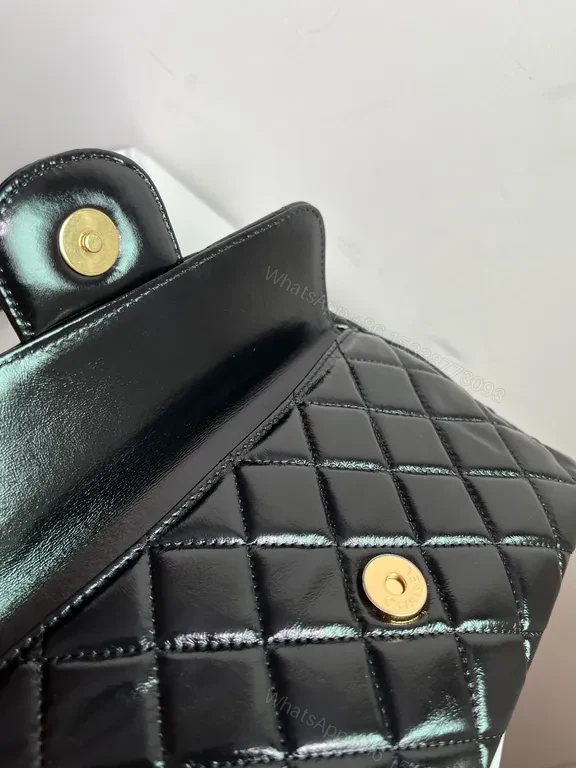 View 9 of Chic Quilted Calfskin Bag: Modern Glam, Gold Chain, Crossbody