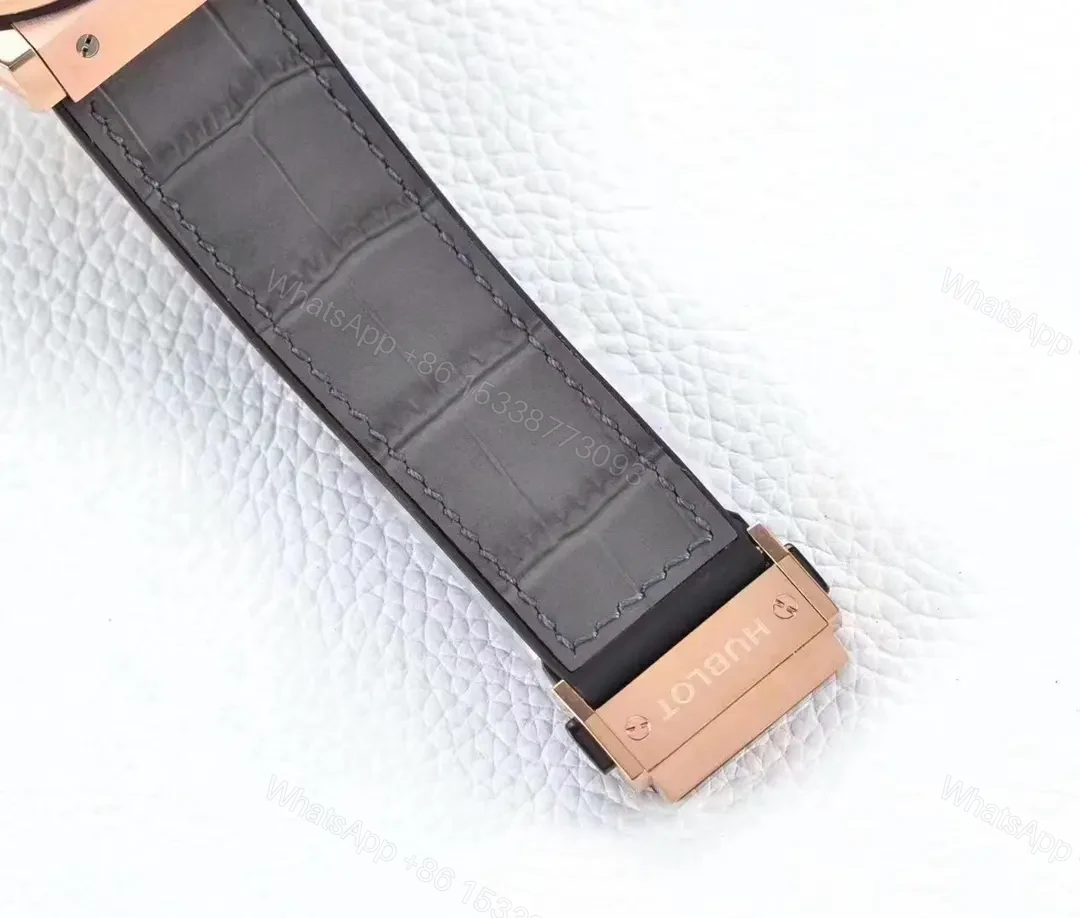 View 8 of Hublot Classic Fusion Rose Gold with Black Dial and Leather Strap Watch