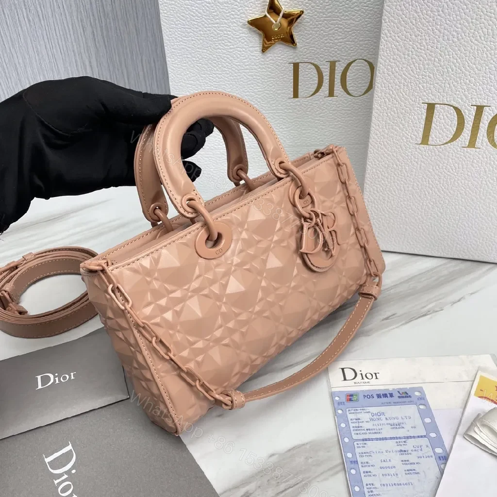 View 9 of Textured Pink Quilted Mini Bag: Elegant Everyday Luxury