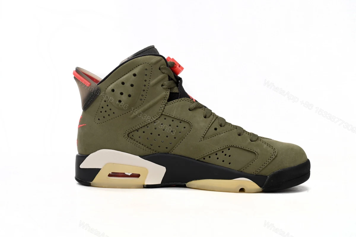 View 2 of Air Jordan 6 Olive Green CN1085-200