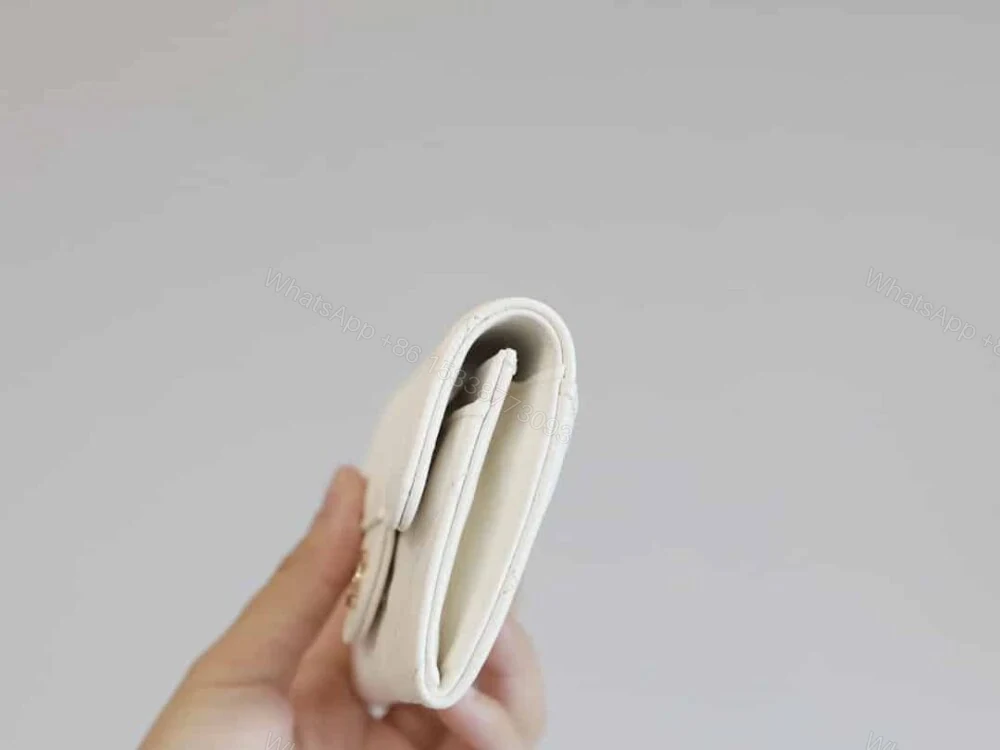 View 3 of Chanel Classic Card Holder Wallet White 10Cm