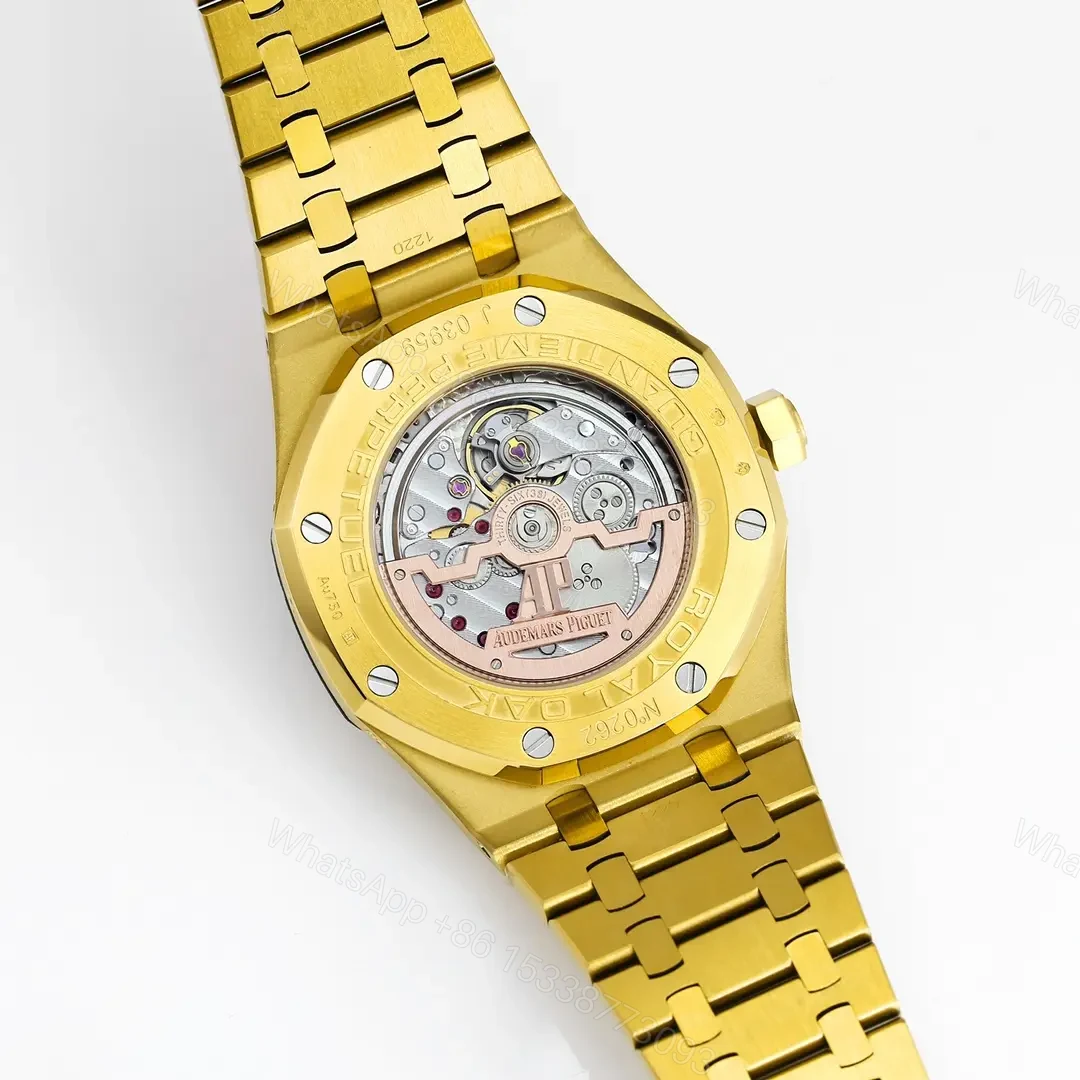 View 7 of Audemars Piguet Royal Oak Perpetual Calendar Watch – Blue Dial, Gold Case and Bracelet, Ref. 26574ST.OO.1220ST.03