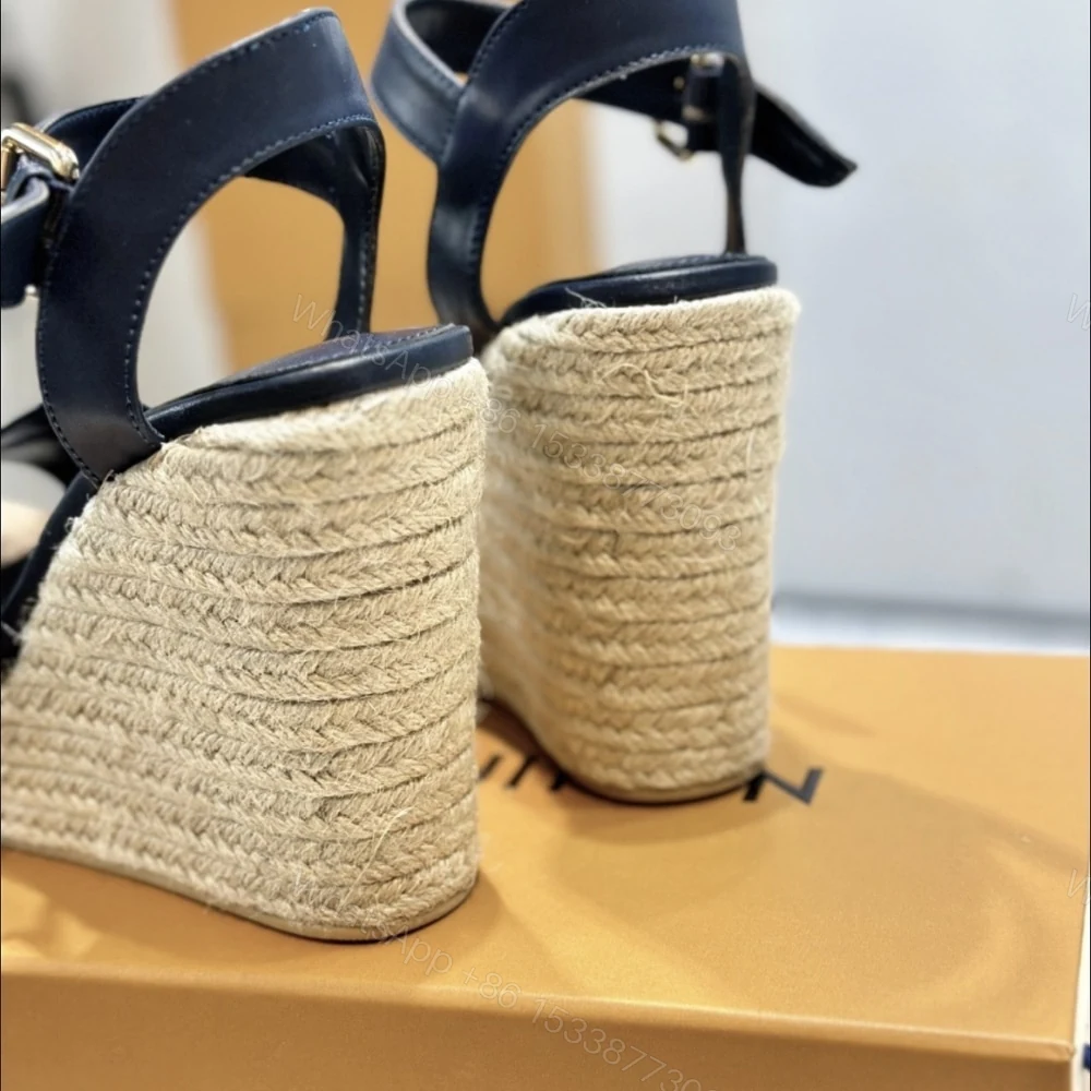 View 5 of LOUIS VUITTON HELIOS WEDGE ESPADRILLE MARINE 1AHLKQ