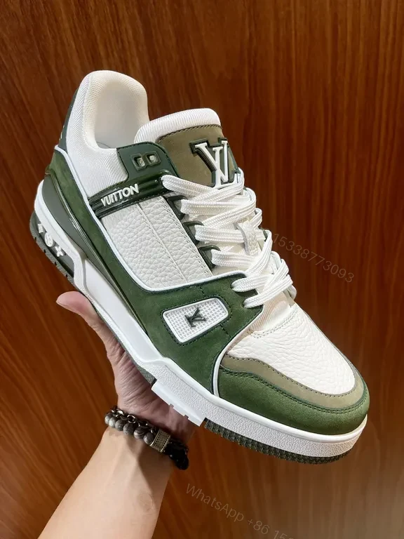 Olive LV-Inspired High-Top Sneaker: All-Day Comfort — view 1