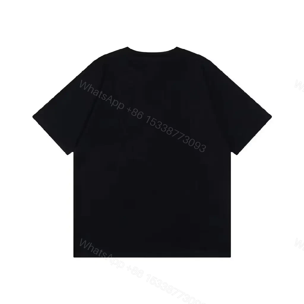 View 2 of Monochrome Black Cotton Twist Tee — Subtle Logo, Luxe Style