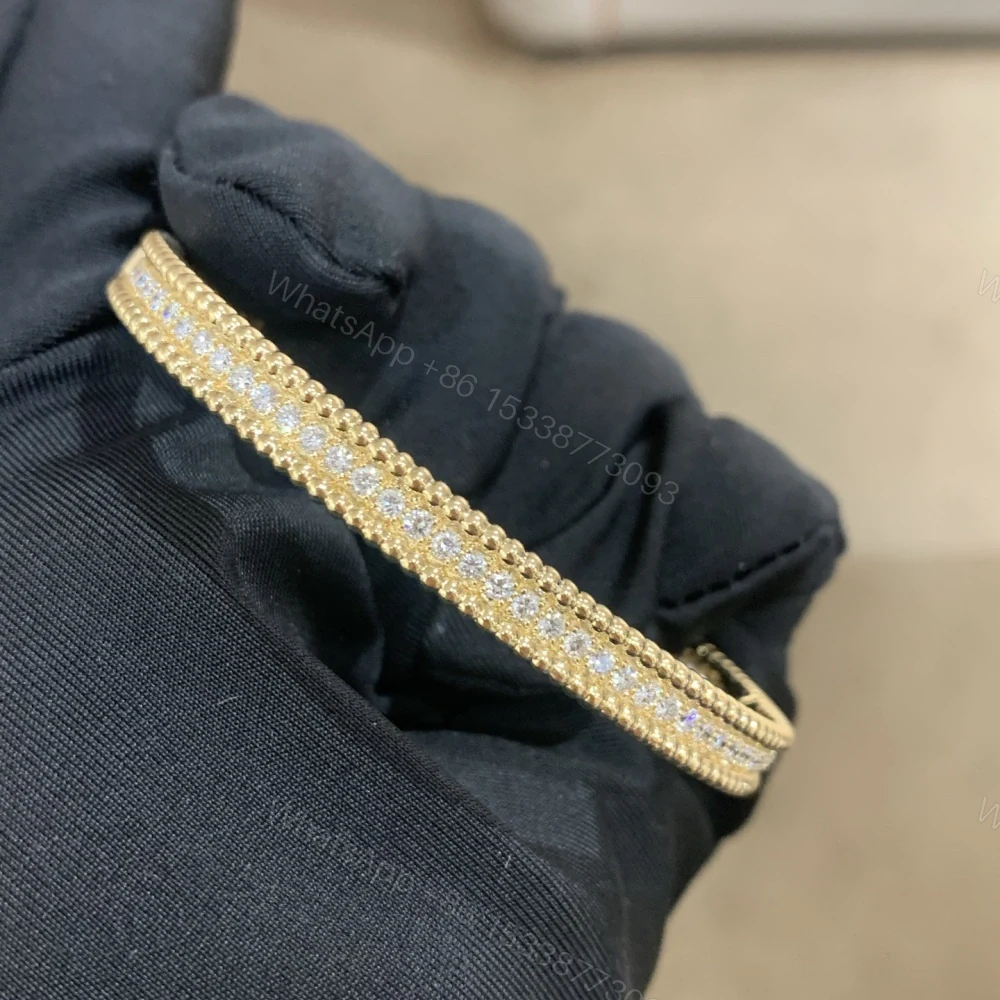 View 8 of 高仿首飾VanCleef&Arpels*RP27A00單排鑲鑽黃金手鐲