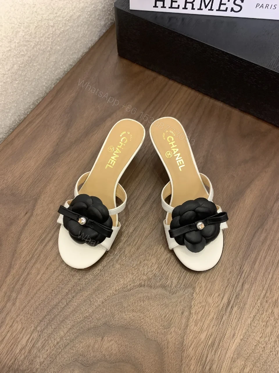 Floral-Embellished Open-Toe Slide Sandals, Premium Comfort — view 1