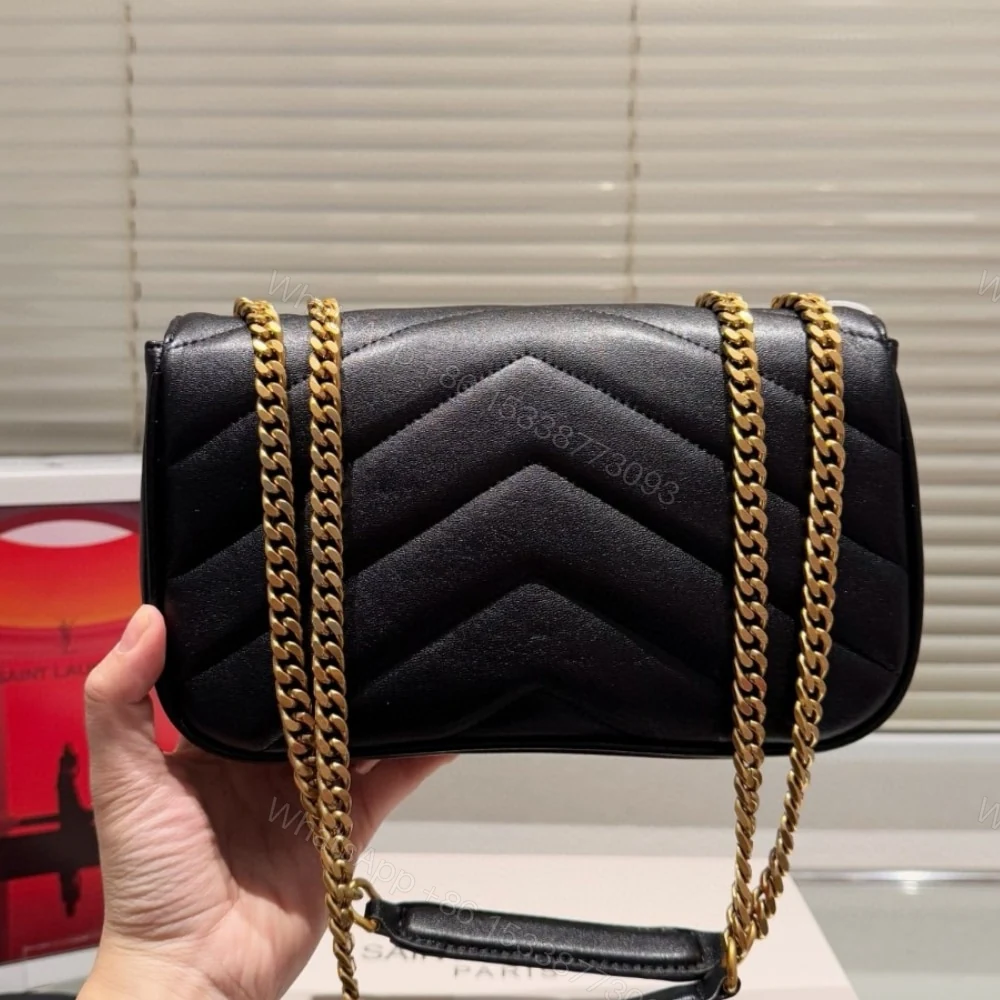 View 6 of Saint Laurent Loulou Small In Matelassé Black 24Cm 801437AAEAX1000