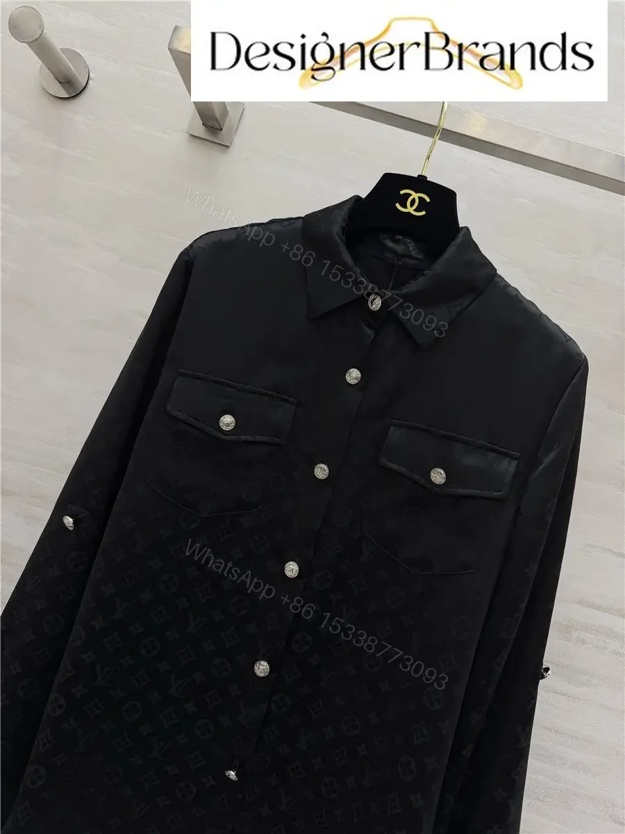 View 2 of Louis Vuitton Black Silk Jacquard Shirt