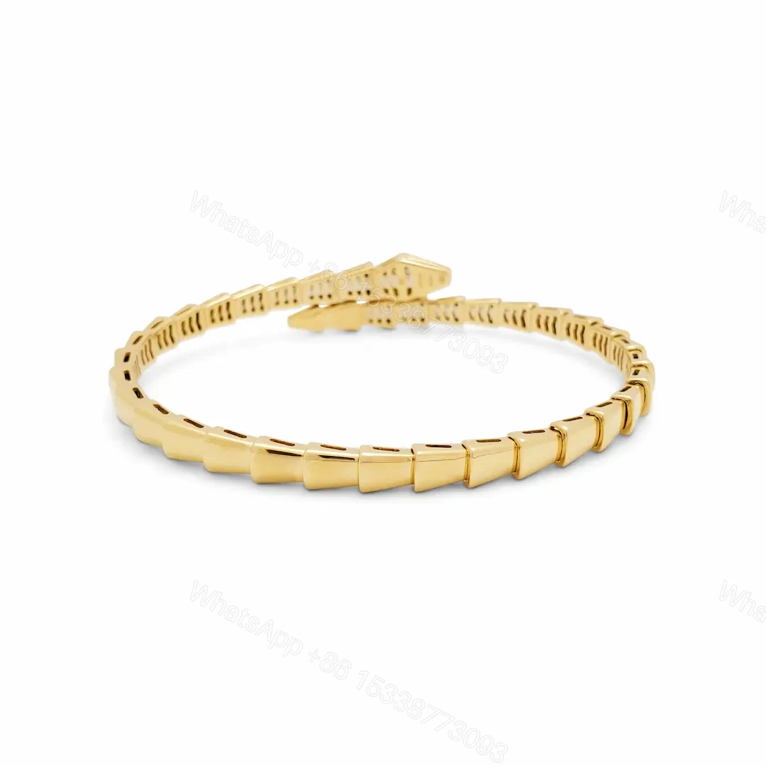 View 5 of 18k Gold Bulgari Serpenti Viper Bracelet Pave Diamonds