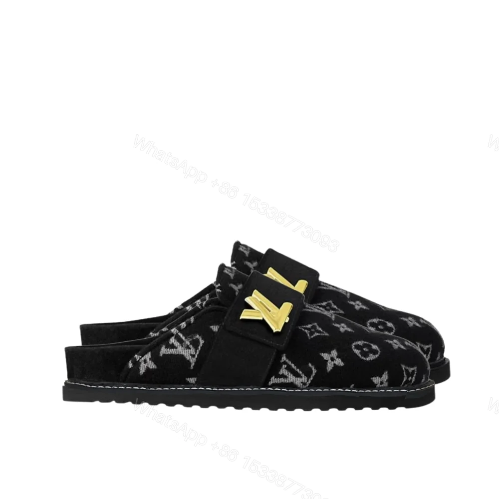 Louis Vuitton Lv Cosy Flat Comfort Clog Black 1Aidou — view 1