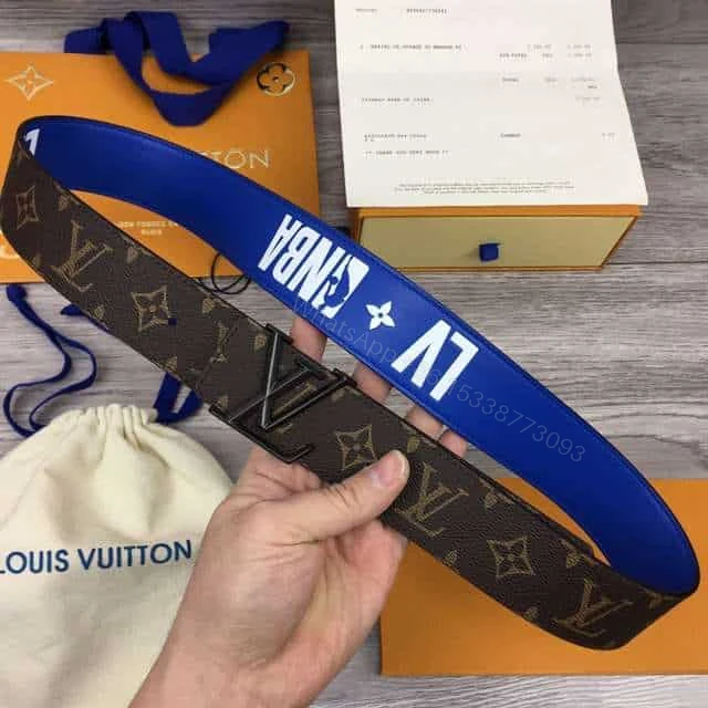 View 3 of LOUIS VUITTON X NBA 3 STEPS 40MM REVERSIBLE MONOGRAM CANVAS BELT – B98