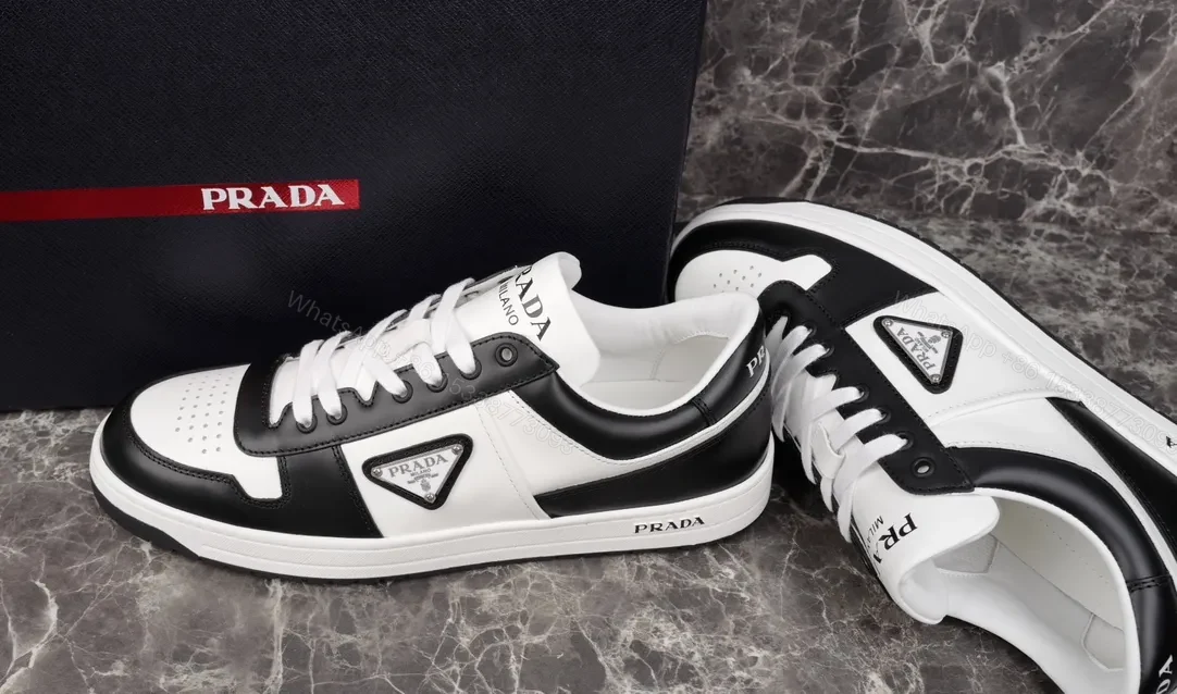 View 6 of Black & White Leather Low-Top Sneakers: Luxury Everyday Comfort