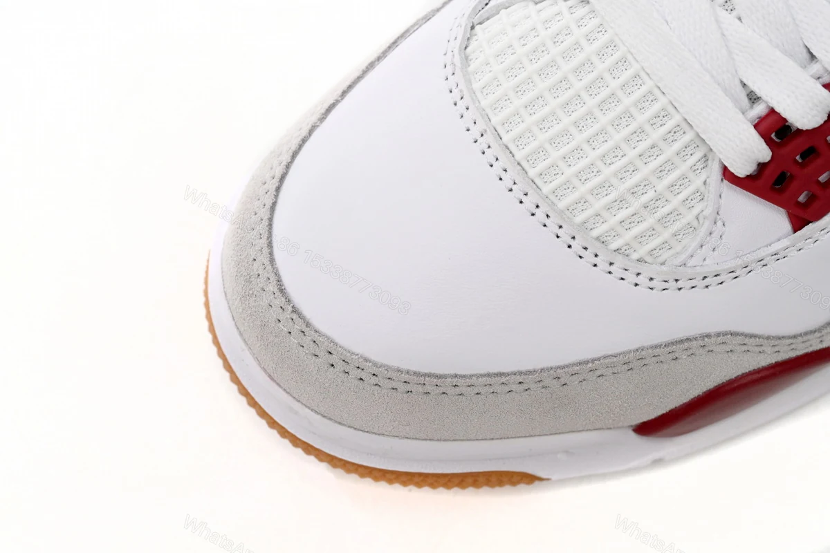 View 6 of Nike SB x Air Jordan 4 White Red DR5415-160 (Top Quality)