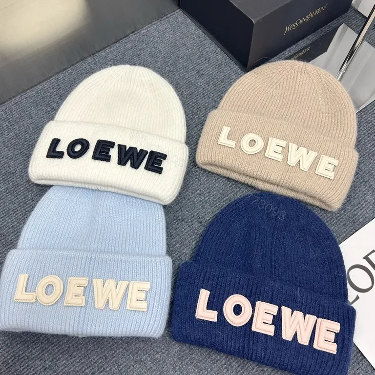 View 2 of Bold LOEWE Beanie: Luxe Knit with Standout Embroidery