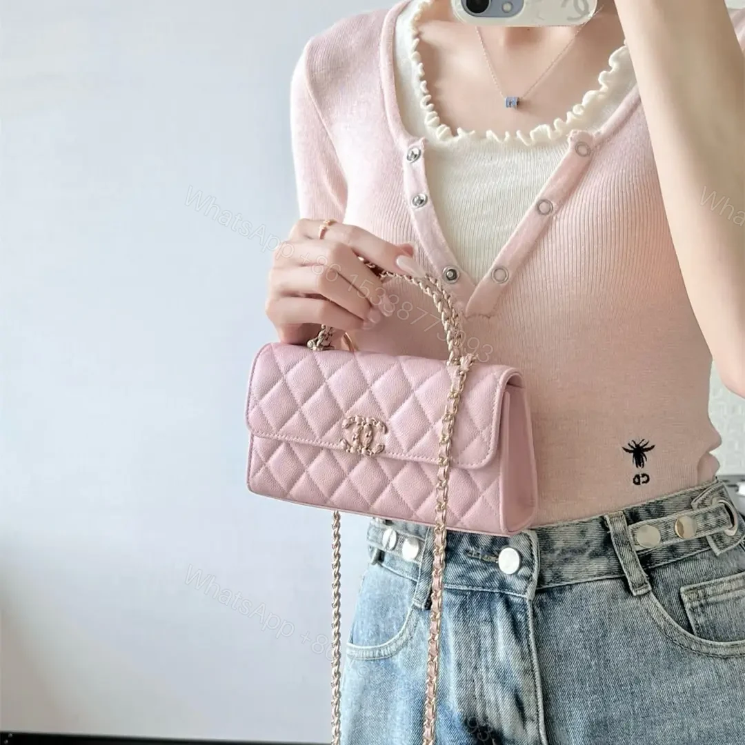 View 20 of 高仿Chanel*25S系列AP3238亮面小牛皮單肩包粉色免檢版