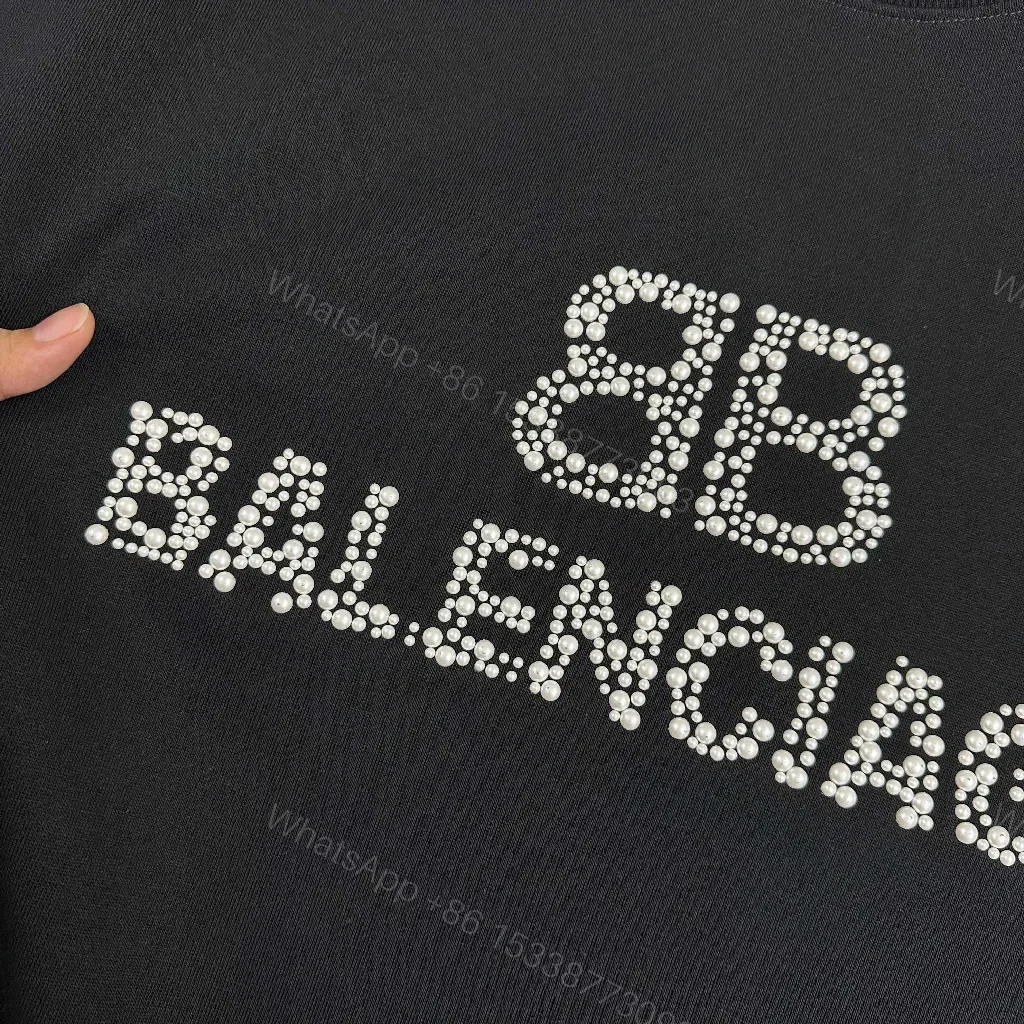 View 5 of Black Fleece Logo Crewneck: Crystal-Embellished Luxe Sweatshirt