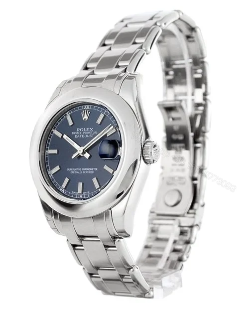 View 2 of Replica Rolex Datejust Blue Dial 81209 31 mm