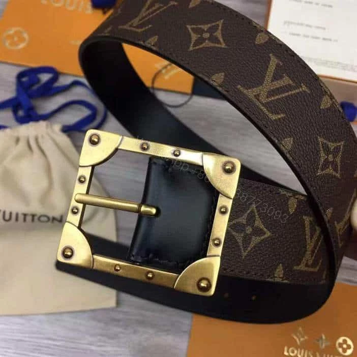 View 4 of LOUIS VUITTON PYRAMIDE FRAME 40MM REVERSIBLE BELT – B166