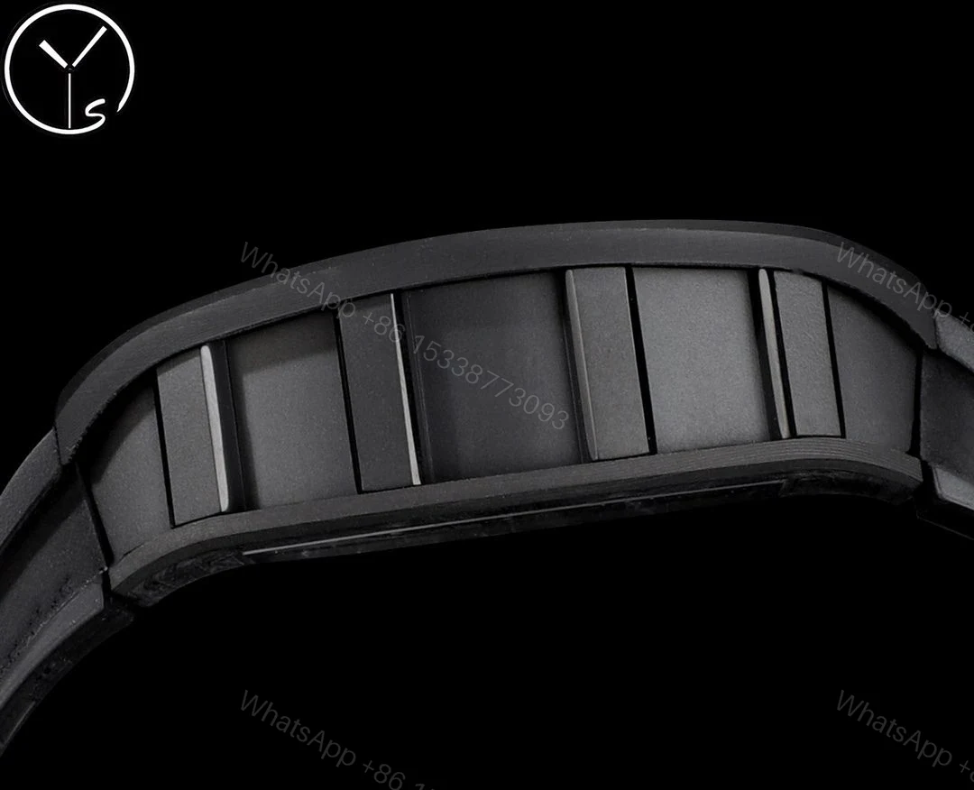 View 6 of Replica Richard Mille RM 052 Black Carbon Fiber Case Skeleton Skull Dial Men’s Luxury Watch
