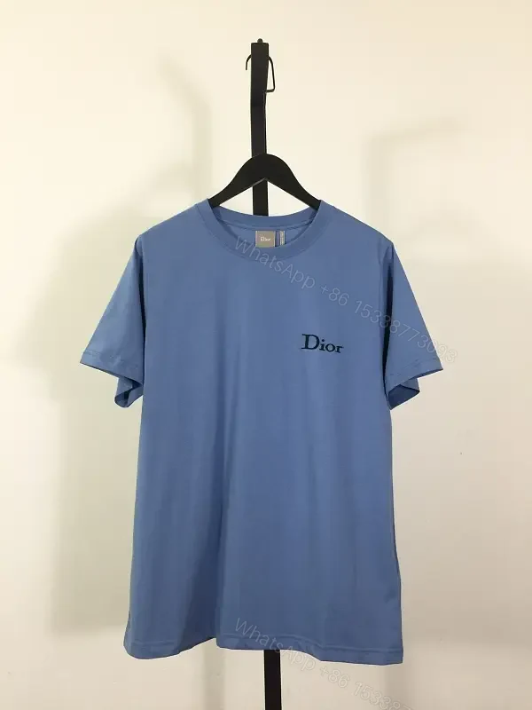 Cozy Blue Luxe Tee: Lightweight Cotton-Blend, Subtle Logo, Modern-Casual — view 1