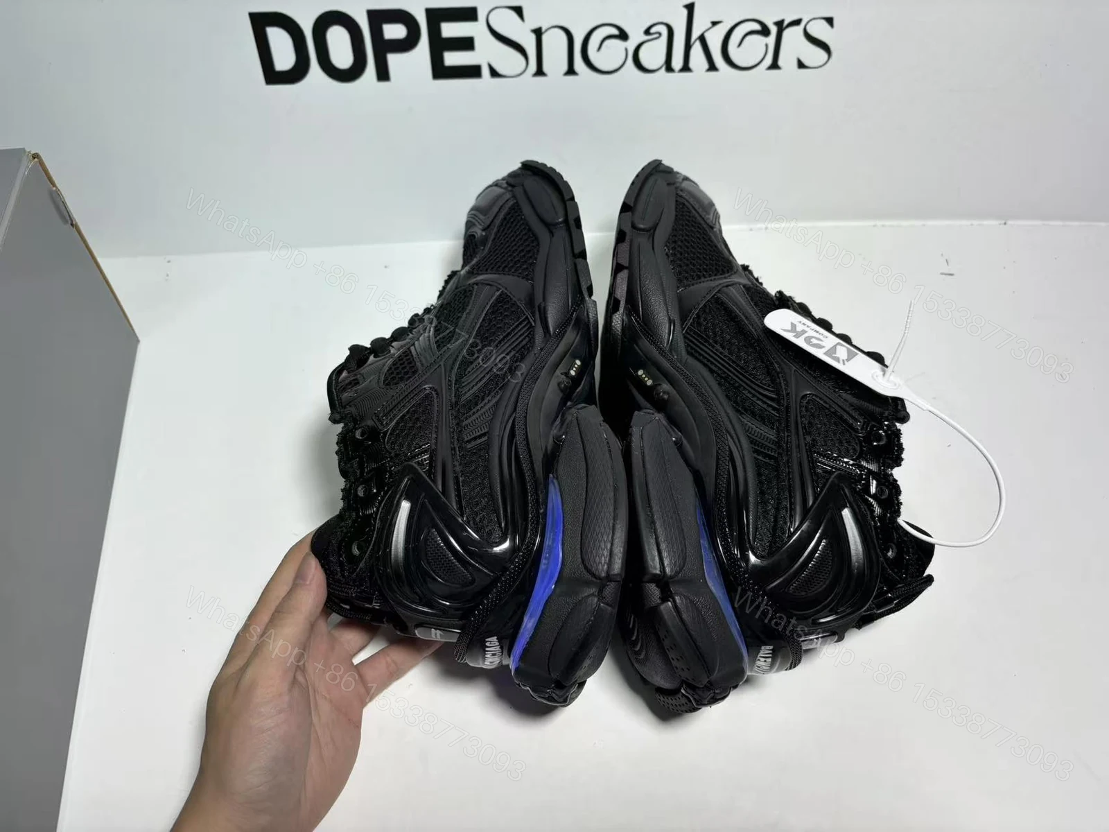 View 7 of Balenciaga RUNNER LED SNEAKER IN BLACK