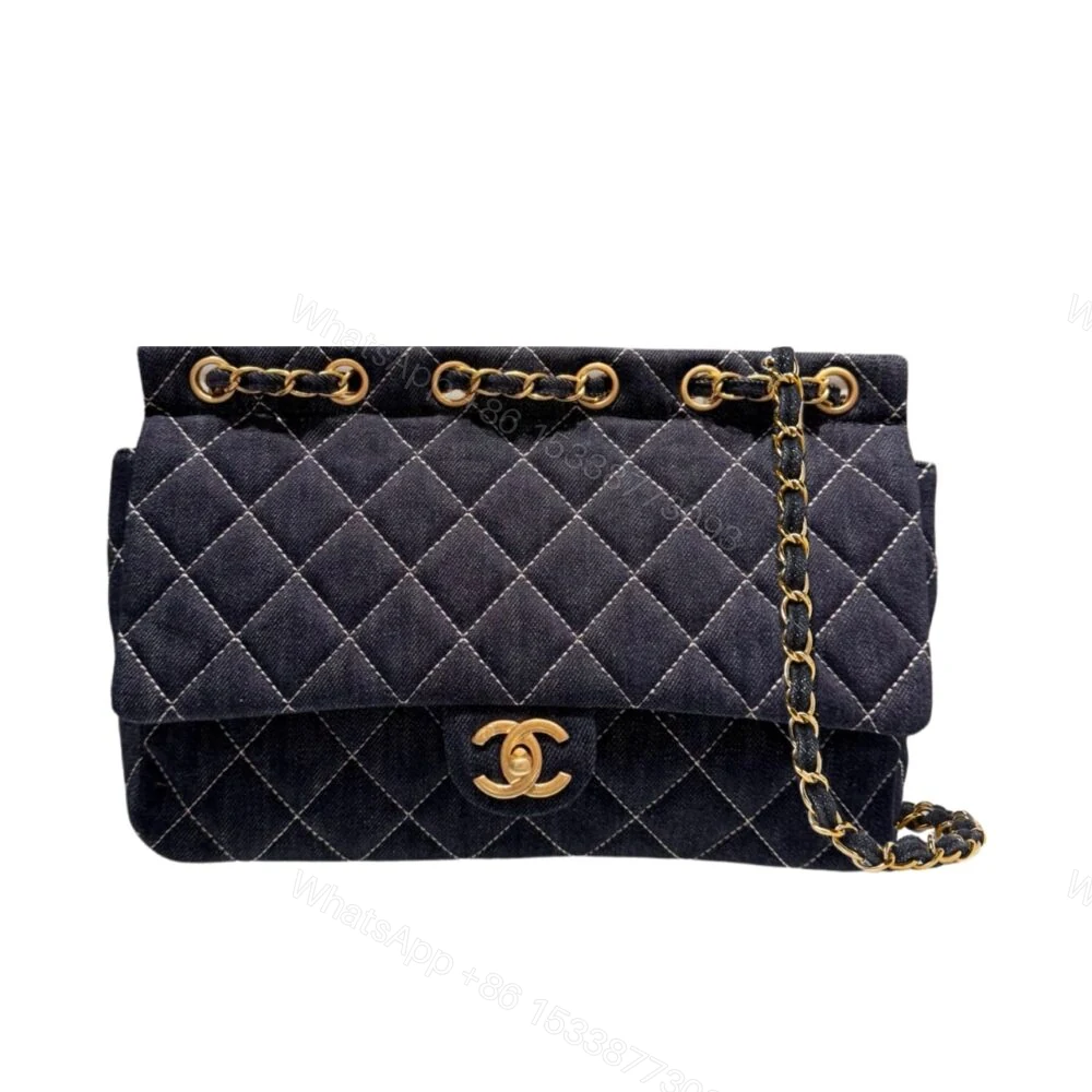 Chanel Classic Flap Bag In Denim Dark Blue 30Cm — view 1