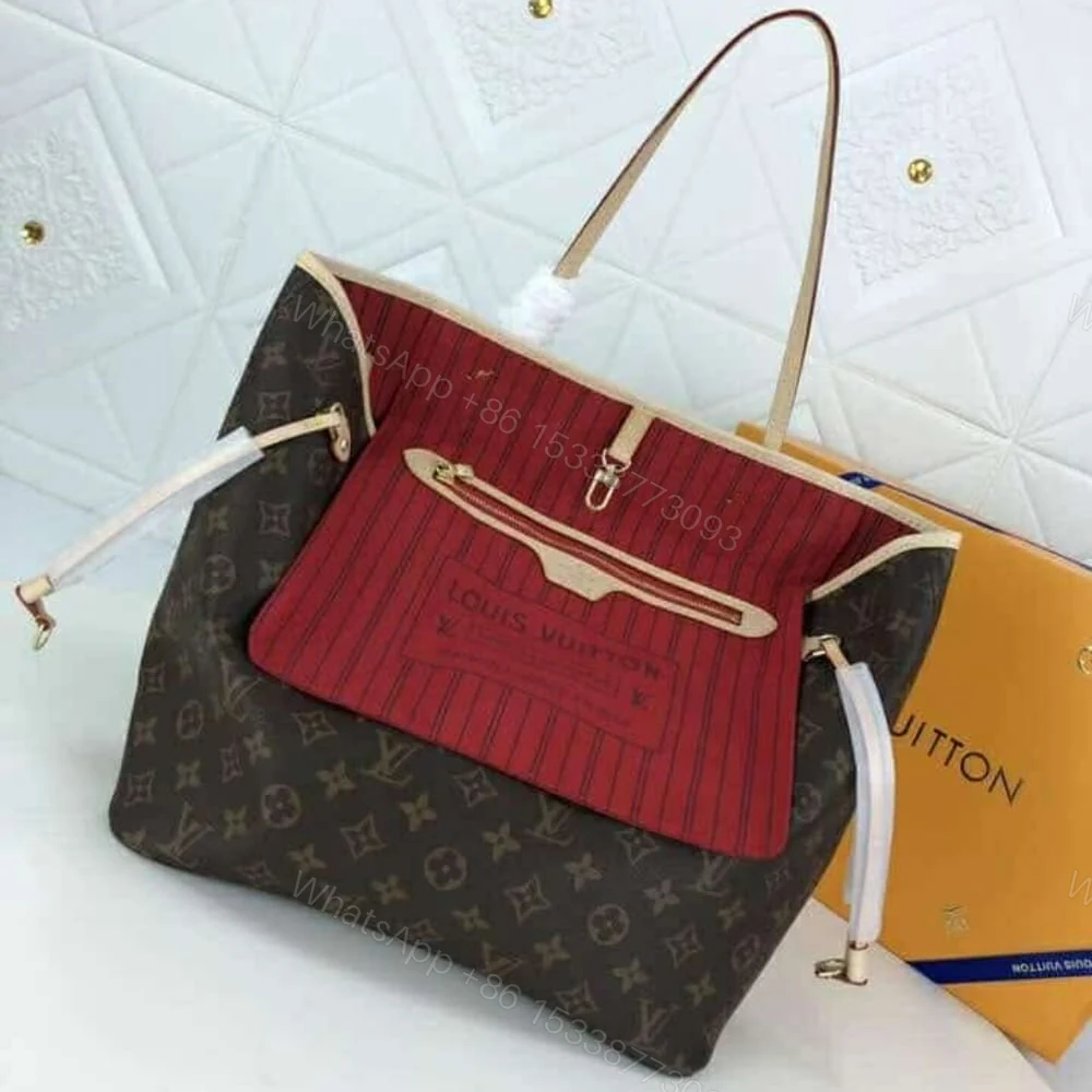 View 8 of Louis Vuitton Neverfull Bandoulière Inside Out MM Monogram Rouge Sari 32Cm M12096