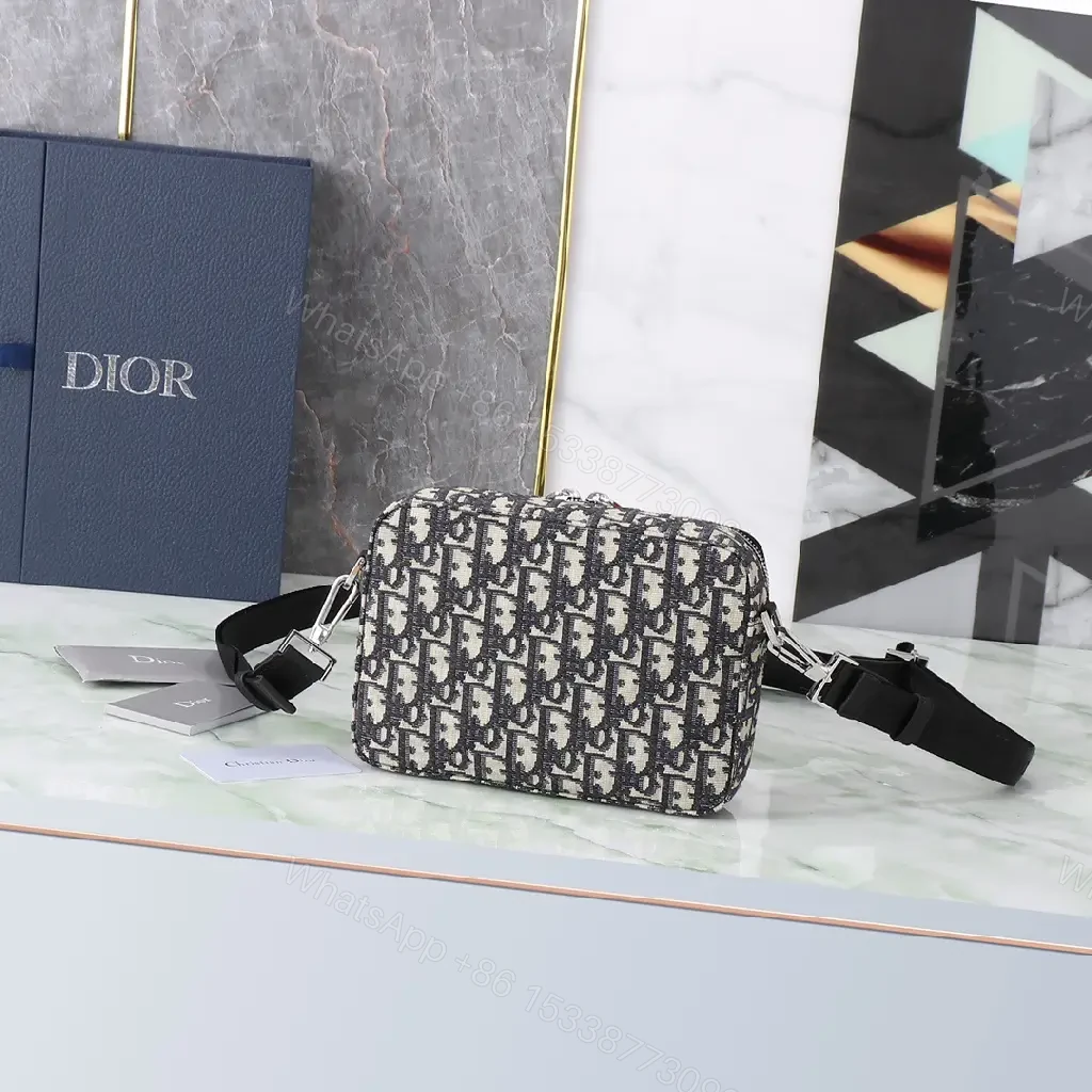 View 8 of Chic Micro-D Dioriac Shoulder Bag: Designer Pattern, Elevated Edge
