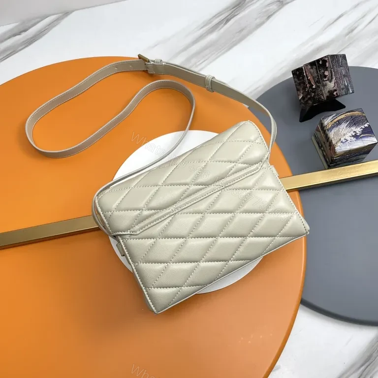 View 4 of Chic Quilted Crossbody with Gold Hardware â€” Luxury Compact Bag