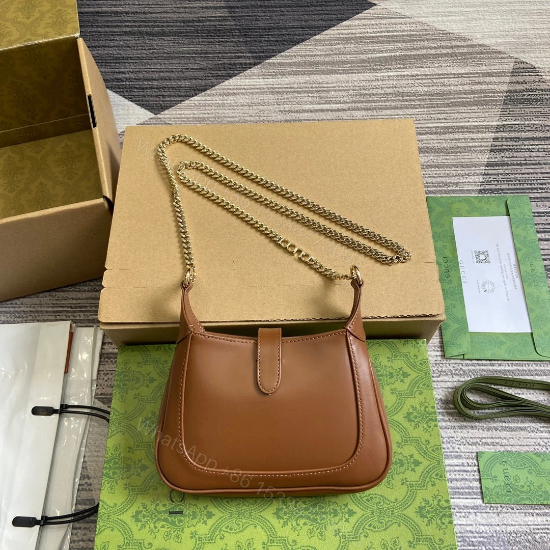 View 6 of JACKIE NOTTE MINI BAG 19 IN TAWNY BROWN CALFSKIN GOLD HARDWARE