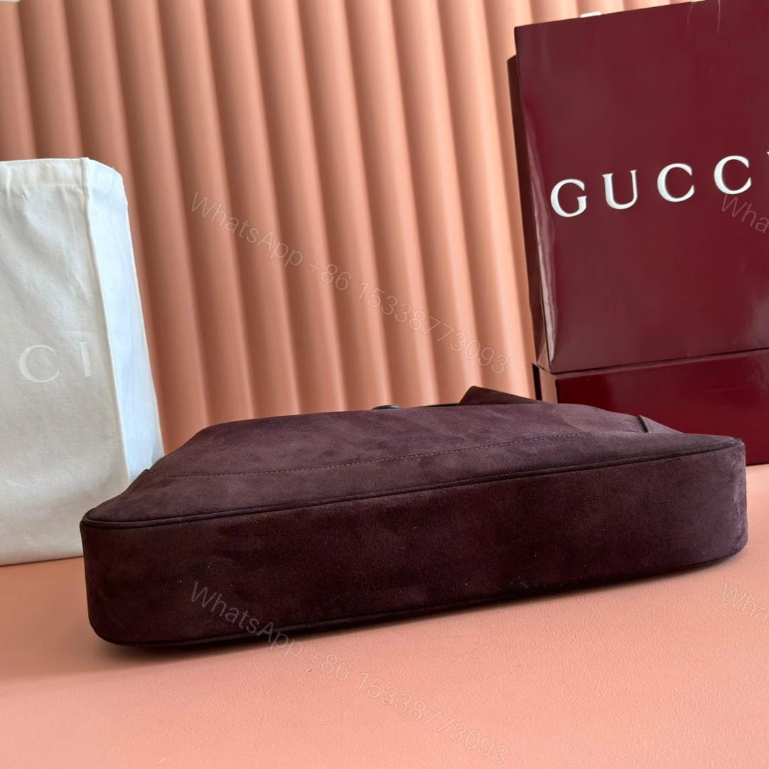View 3 of GUCCI 25S JACKIE GIORNO 44 CM IN DARK CHOCOLATE BROWN SUEDE