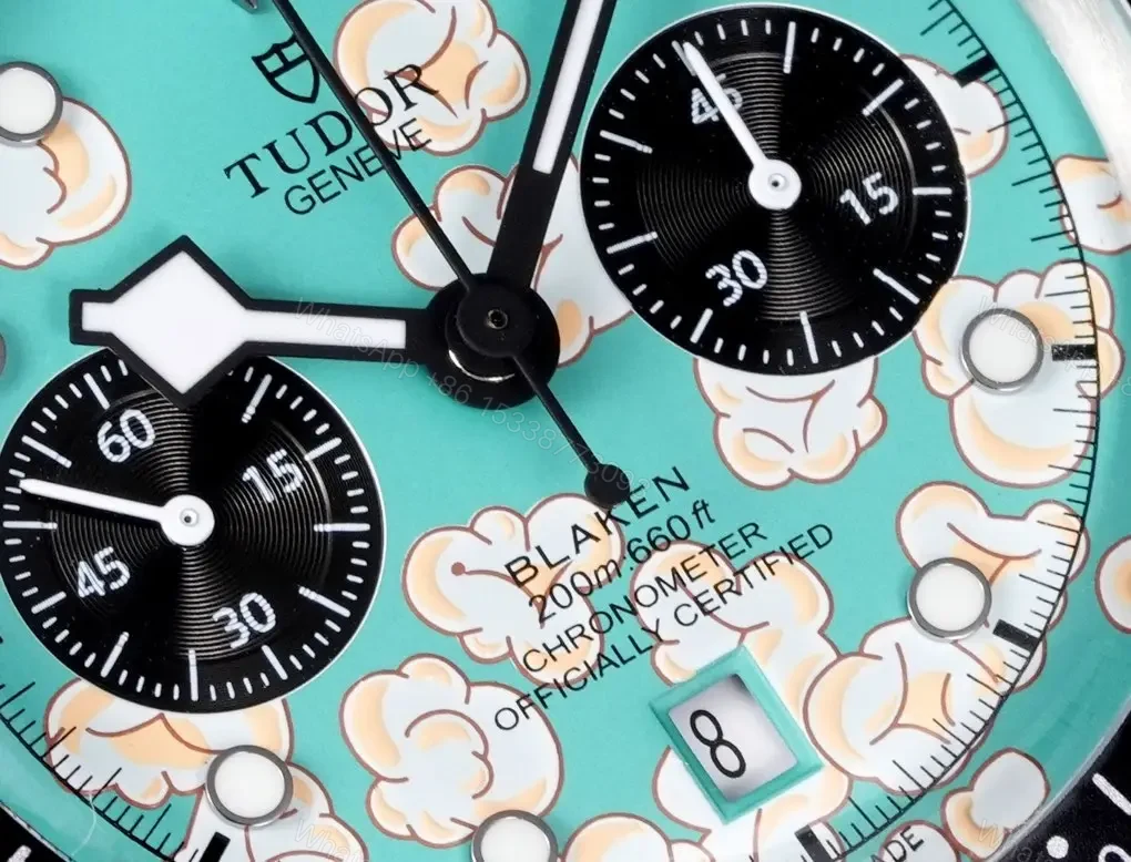 View 5 of Tudor Pop Art Chronograph Tiffany Blue Dial Steel Bracelet Ultimate 41MM TUDOR-POP-CHRONO-41-TIFFANY-STEEL