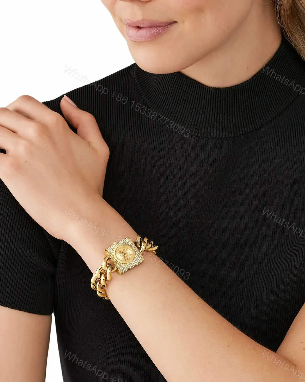 View 3 of Michael Kors Lennox crystals Gold