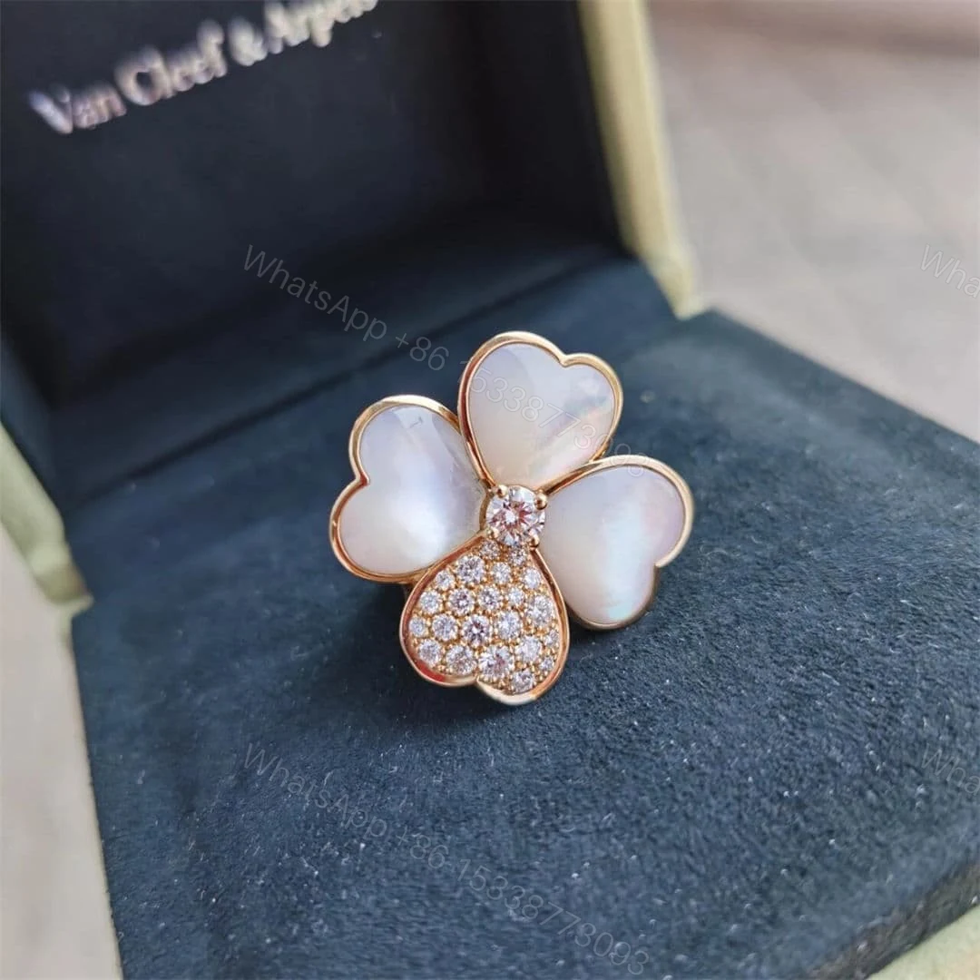 View 5 of Van Cleef &Arpels Cosmos Ring Medium Model Yellow Gold VCARO51Y00