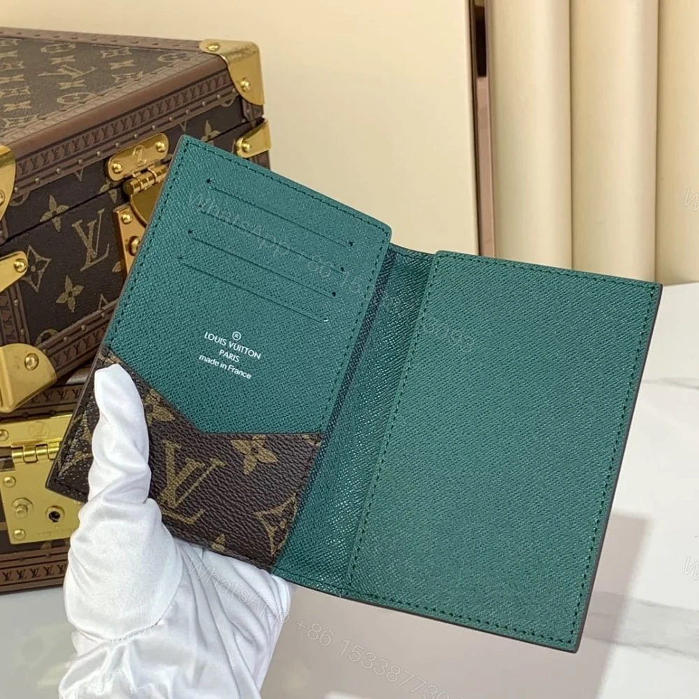 View 6 of Louis Vuitton Passport Cover Monogram Macassar Borneo Green 14Cm M12823