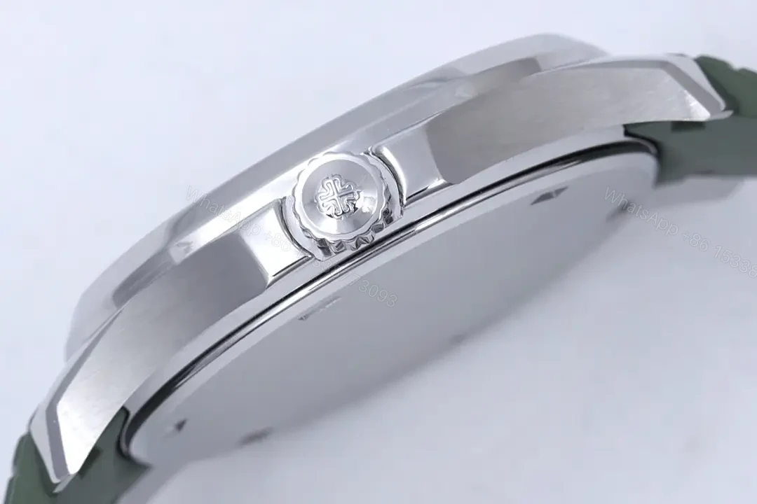 View 7 of Patek Philippe Aquanaut Green Diamond Watch Rubber Strap Ultimate 38MM PP-AQUANAUT-38-GRN-DIA-RUB